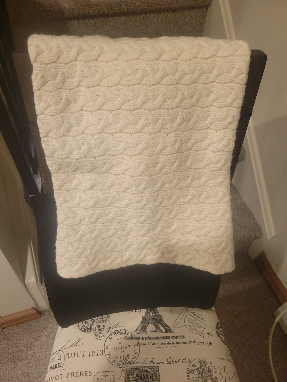 Aran Cream Cable Knit Cowl